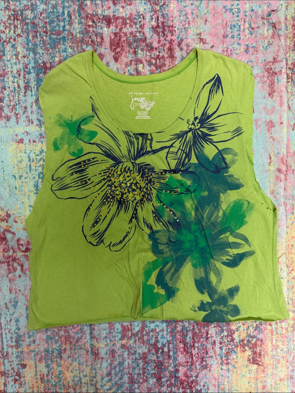 Green Floral Tank Top - Jams World